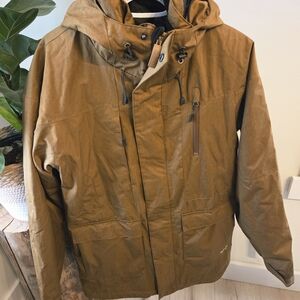 Men's brown/tan Ripzone Core 5000MM ski/snowboarding hooded winter jacket